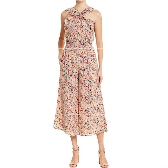 Rebecca Taylor Pink Margo Floral Jumpsuit - Picture 1 of 9
